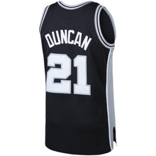 Load image into Gallery viewer, 21-Tim Duncan San Antonio Spurs Big & Tall Hardwood Classics Jersey – Black