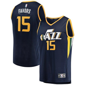 15-Derrick Favors Utah Jazz  Player Jersey - Icon Edition – Navy