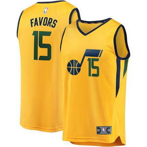 15-Derrick Favors Utah Jazz  Player Jersey Gold - Statement Edition