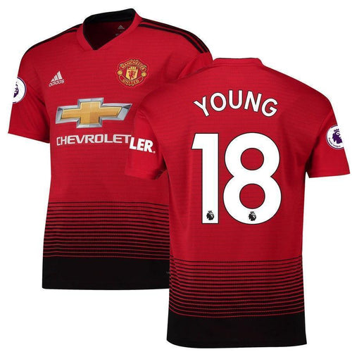 18-Ashley Young Manchester United 2018-19 Home Player Jersey – Red