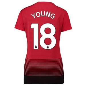 18-Ashley Young Manchester United Women's 18-19 Home Jersey – Red