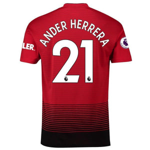 21-Ander Herrera Manchester United 2018-19 Home Player Jersey – Red