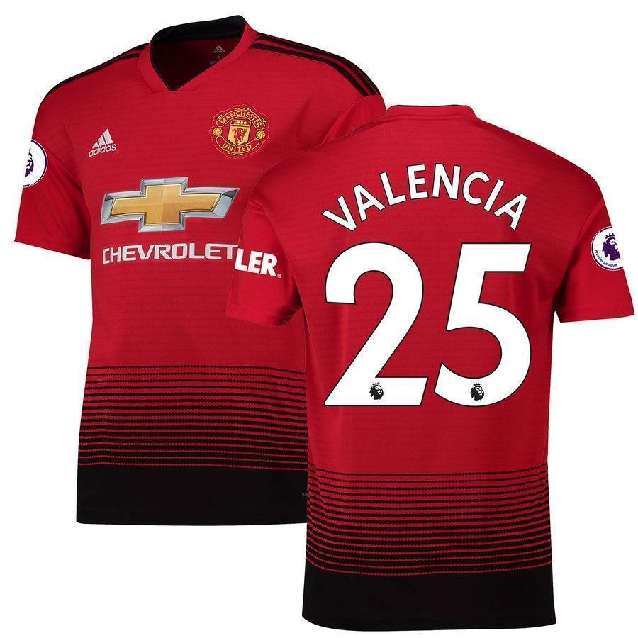 Manchester United No25 Valencia Third Long Sleeves Soccer Club Jersey