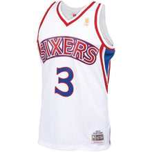 Load image into Gallery viewer, 3-Allen Iverson Philadelphia 76ers  1996-97 Hardwood Classics Swingman Jersey – White