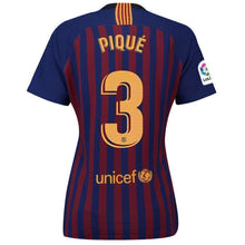 Load image into Gallery viewer, 3-Gerard Piqué Barcelona Women's 2018-19 Home Stadium Player Jersey – Blue