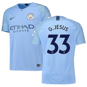 33-Gabriel Jesus Manchester City 2018-19 Home Jersey - Light