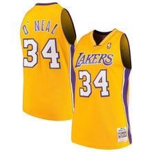 Load image into Gallery viewer, 34- Shaquille O'Neal Los Angeles Lakers 1996-97 Throwback  Home Jersey - Gold