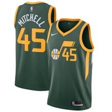 Load image into Gallery viewer, 45-Donovan Mitchell Utah Jazz 2018-19 Swingman Jersey Green – Earned Edition
