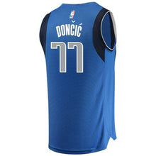 Load image into Gallery viewer, 77-Luka Doncic Dallas Mavericks  2018 NBA Draft First Round Pick Fast  Jersey Blue – Icon Edition