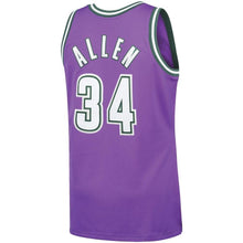 Load image into Gallery viewer, Ray Allen Milwaukee Bucks Mitchell &amp; Ness 2000-01 Hardwood Classics  - Purple