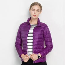 Load image into Gallery viewer, Women Winter Coat 2018 New Ultra Light White