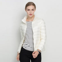 Load image into Gallery viewer, Women Winter Coat 2018 New Ultra Light White