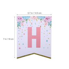 Load image into Gallery viewer, HAPPY BIRTHDAY Paper Banners Flags Double-layer Unicorn Burgee Garland Decor for Baby