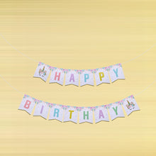 Load image into Gallery viewer, HAPPY BIRTHDAY Paper Banners Flags Double-layer Unicorn Burgee Garland Decor for Baby