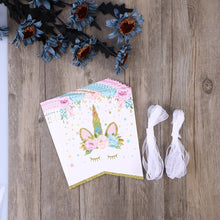 Load image into Gallery viewer, HAPPY BIRTHDAY Paper Banners Flags Double-layer Unicorn Burgee Garland Decor for Baby