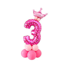 Load image into Gallery viewer, Aluminum Foil Balloon Decoration Number 3 Mylar Balloons Birthday Wedding Party Decor