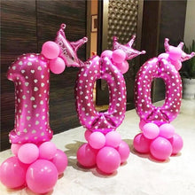 Load image into Gallery viewer, Aluminum Foil Balloon Decoration Number 3 Mylar Balloons Birthday Wedding Party Decor