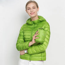 Load image into Gallery viewer, Winter Women Ultra Light Down Jacket White