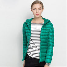 Load image into Gallery viewer, Winter Women Ultra Light Down Jacket White