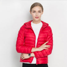 Load image into Gallery viewer, Winter Women Ultra Light Down Jacket White