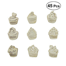 Load image into Gallery viewer, Hanging Laser Cut Wood Cake Ornaments Cake Shape Crafts Pendants Decorations