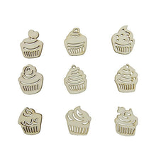 Load image into Gallery viewer, Hanging Laser Cut Wood Cake Ornaments Cake Shape Crafts Pendants Decorations