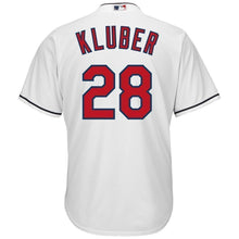 Load image into Gallery viewer, Corey Kluber Cleveland Indians Majestic Cool Base Player Jersey - White