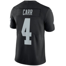 Load image into Gallery viewer, Derek Carr Oakland Raiders Nike Vapor Untouchable Limited Player Jersey - Black