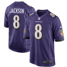 Load image into Gallery viewer, Lamar Jackson Baltimore Ravens Nike Game Jersey - Purple