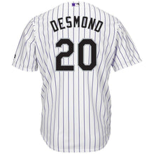 Load image into Gallery viewer, Ian Desmond Colorado Rockies Majestic Home Official Cool Base Player Jersey - White/Purple