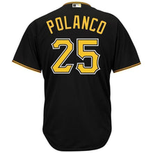 Load image into Gallery viewer, Gregory Polanco Pittsburgh Pirates Majestic Cool Base Player Jersey - Black