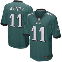 Load image into Gallery viewer, Carson Wentz Philadelphia Eagles Nike Game Jersey - Green