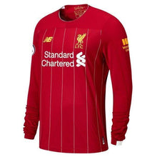 Load image into Gallery viewer, Mohamed Salah Liverpool New Balance 2019/20 Home Player Long Sleeve Jersey – Red