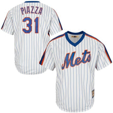Load image into Gallery viewer, Mike Piazza New York Mets Majestic Cool Base Cooperstown Collection Player Jersey - White