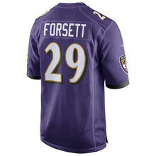 Load image into Gallery viewer, Justin Forsett Baltimore Ravens Nike Team Game 2015 Patch Jersey - Purple