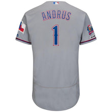 Load image into Gallery viewer, Elvis Andrus Texas Rangers Majestic Alternate Collection Flex Base Player Jersey – Royal/Gray