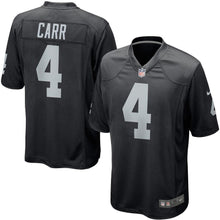 Load image into Gallery viewer, Derek Carr Oakland Raiders Nike Game Jersey - Black