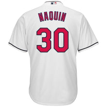 Load image into Gallery viewer, Tyler Naquin Cleveland Indians Majestic Home Cool Base Jersey - White